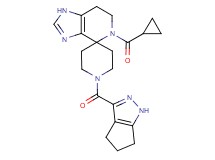 5-(cyclopropylcarbonyl)-1'-(1,4,5,6-tetrahydrocyclopenta[c]pyrazol-3-ylcarbonyl)-1,5,6,7-tetrahydrospiro[imidazo[4,5-c]pyridine-4,4'-piperidine]