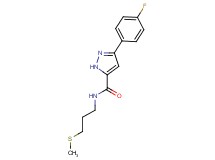 3-(4-fluorophenyl)-N-[3-(methylthio)propyl]-1H-pyrazole-5-carboxamide