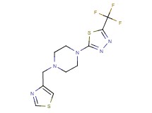 1-(1,3-thiazol-4-ylmethyl)-4-[5-(trifluoromethyl)-1,3,4-thiadiazol-2-yl]piperazine