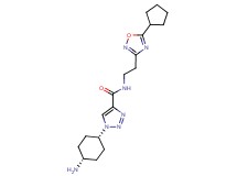 1-(cis-4-aminocyclohexyl)-N-[2-(5-cyclopentyl-1,2,4-oxadiazol-3-yl)ethyl]-1H-1,2,3-triazole-4-carboxamide