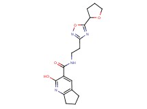 2-hydroxy-N-{2-[5-(tetrahydro-2-furanyl)-1,2,4-oxadiazol-3-yl]ethyl}-6,7-dihydro-5H-cyclopenta[b]pyridine-3-carboxamide
