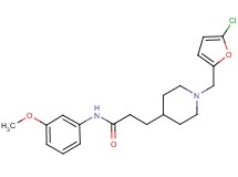 3-{1-[(5-chloro-2-furyl)methyl]piperidin-4-yl}-N-(3-methoxyphenyl)propanamide