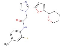 N-(2-fluoro-4-methylphenyl)-2-{2-[5-(tetrahydro-2H-pyran-2-yl)-2-furyl]-1H-imidazol-1-yl}acetamide