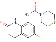 N-(6-fluoro-2-oxo-1,2,3,4-tetrahydroquinolin-8-yl)thiomorpholine-4-carboxamide
