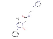 N-[3-(1H-imidazol-1-yl)propyl]-2-(3-methyl-5-oxo-1-phenyl-1,5-dihydro-4H-1,2,4-triazol-4-yl)acetamide