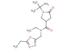 1-tert-butyl-N-ethyl-N-[(5-ethyl-1,3,4-oxadiazol-2-yl)methyl]-5-oxo-3-pyrrolidinecarboxamide
