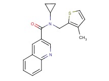 N-cyclopropyl-N-[(3-methyl-2-thienyl)methyl]quinoline-3-carboxamide