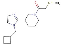 3-[1-(cyclobutylmethyl)-1H-imidazol-2-yl]-1-[(methylthio)acetyl]piperidine