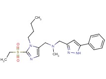 1-[1-butyl-2-(ethylsulfonyl)-1H-imidazol-5-yl]-N-methyl-N-[(5-phenyl-1H-pyrazol-3-yl)methyl]methanamine