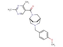 (1S*,5R*)-6-[(2,4-dimethylpyrimidin-5-yl)carbonyl]-3-(4-methoxybenzyl)-3,6-diazabicyclo[3.2.2]nonane