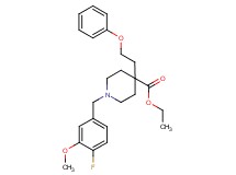 ethyl 1-(4-fluoro-3-methoxybenzyl)-4-(2-phenoxyethyl)-4-piperidinecarboxylate