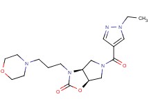 (3aS*,6aR*)-5-[(1-ethyl-1H-pyrazol-4-yl)carbonyl]-3-(3-morpholin-4-ylpropyl)hexahydro-2H-pyrrolo[3,4-d][1,3]oxazol-2-one