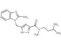 N-methyl-5-[(2-methyl-1H-benzimidazol-1-yl)methyl]-N-(3-methylbutyl)-1H-pyrazole-3-carboxamide