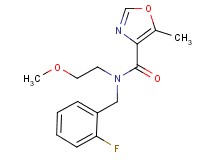 N-(2-fluorobenzyl)-N-(2-methoxyethyl)-5-methyl-1,3-oxazole-4-carboxamide