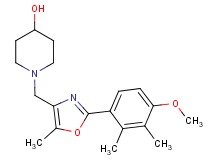 1-{[2-(4-methoxy-2,3-dimethylphenyl)-5-methyl-1,3-oxazol-4-yl]methyl}piperidin-4-ol