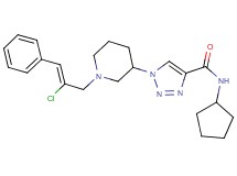 1-{1-[(2Z)-2-chloro-3-phenyl-2-propen-1-yl]-3-piperidinyl}-N-cyclopentyl-1H-1,2,3-triazole-4-carboxamide