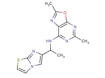 N-(1-imidazo[2,1-b][1,3]thiazol-6-ylethyl)-2,5-dimethyl[1,3]oxazolo[5,4-d]pyrimidin-7-amine