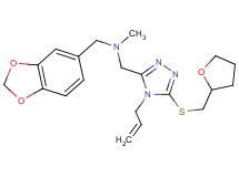 ({4-allyl-5-[(tetrahydro-2-furanylmethyl)thio]-4H-1,2,4-triazol-3-yl}methyl)(1,3-benzodioxol-5-ylmethyl)methylamine