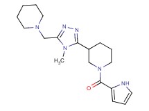 3-[4-methyl-5-(piperidin-1-ylmethyl)-4H-1,2,4-triazol-3-yl]-1-(1H-pyrrol-2-ylcarbonyl)piperidine