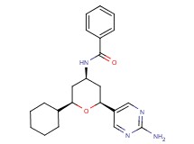 N-[(2S*,4R*,6R*)-2-(2-aminopyrimidin-5-yl)-6-cyclohexyltetrahydro-2H-pyran-4-yl]benzamide