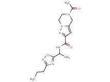 5-acetyl-N-[1-(3-propyl-1,2,4-oxadiazol-5-yl)ethyl]-4,5,6,7-tetrahydropyrazolo[1,5-a]pyrazine-2-carboxamide