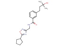 N-[(5-cyclopentyl-1,2,4-oxadiazol-3-yl)methyl]-3-(3-hydroxy-3-methylbutyl)benzamide