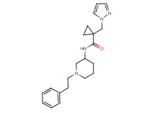 N-[1-(2-phenylethyl)-3-piperidinyl]-1-(1H-pyrazol-1-ylmethyl)cyclopropanecarboxamide