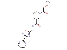 1-(methoxyacetyl)-N-{[3-(2-pyrimidinyl)-1,2,4-oxadiazol-5-yl]methyl}-3-piperidinecarboxamide