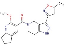 5-[(2-methoxy-6,7-dihydro-5H-cyclopenta[b]pyridin-3-yl)carbonyl]-3-(5-methyl-3-isoxazolyl)-4,5,6,7-tetrahydro-1H-pyrazolo[4,3-c]pyridine