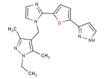 1-ethyl-3,5-dimethyl-4-({2-[5-(1H-pyrazol-3-yl)-2-furyl]-1H-imidazol-1-yl}methyl)-1H-pyrazole