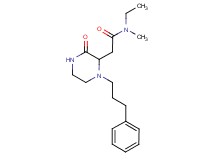 N-ethyl-N-methyl-2-[3-oxo-1-(3-phenylpropyl)-2-piperazinyl]acetamide