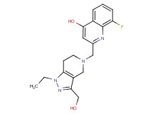 2-{[1-ethyl-3-(hydroxymethyl)-1,4,6,7-tetrahydro-5H-pyrazolo[4,3-c]pyridin-5-yl]methyl}-8-fluoroquinolin-4-ol