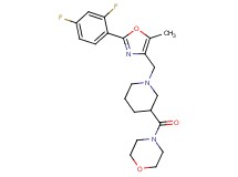 4-[(1-{[2-(2,4-difluorophenyl)-5-methyl-1,3-oxazol-4-yl]methyl}-3-piperidinyl)carbonyl]morpholine
