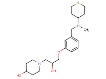 1-[2-hydroxy-3-(3-{[methyl(tetrahydro-2H-thiopyran-4-yl)amino]methyl}phenoxy)propyl]piperidin-4-ol