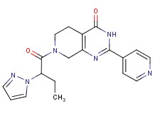 7-[2-(1H-pyrazol-1-yl)butanoyl]-2-pyridin-4-yl-5,6,7,8-tetrahydropyrido[3,4-d]pyrimidin-4(3H)-one