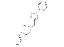 N-methyl-1-(4-methyl-1H-imidazol-2-yl)-N-[(1-phenyl-1H-1,2,3-triazol-4-yl)methyl]methanamine