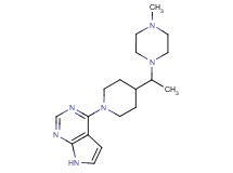 4-{4-[1-(4-methyl-1-piperazinyl)ethyl]-1-piperidinyl}-7H-pyrrolo[2,3-d]pyrimidine