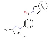 (1R*,2R*,6S*,7S*)-4-[3-(3,5-dimethyl-1H-pyrazol-1-yl)benzoyl]-4-azatricyclo[5.2.1.0~2,6~]decane