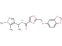 2-[(1,3-benzodioxol-5-yloxy)methyl]-N-[1-(1,5-dimethyl-1H-pyrazol-4-yl)ethyl]-1,3-oxazole-4-carboxamide