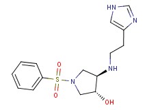 (3R*,4R*)-4-{[2-(1H-imidazol-4-yl)ethyl]amino}-1-(phenylsulfonyl)-3-pyrrolidinol