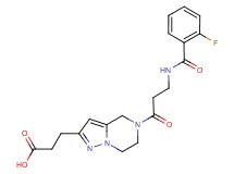 3-{5-[N-(2-fluorobenzoyl)-beta-alanyl]-4,5,6,7-tetrahydropyrazolo[1,5-a]pyrazin-2-yl}propanoic acid