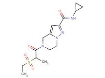 N-cyclopropyl-5-[2-(ethylsulfonyl)propanoyl]-4,5,6,7-tetrahydropyrazolo[1,5-a]pyrazine-2-carboxamide