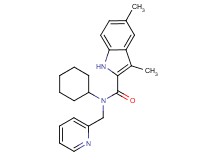 N-cyclohexyl-3,5-dimethyl-N-(2-pyridinylmethyl)-1H-indole-2-carboxamide