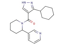 3-{1-[(3-cyclohexyl-1H-pyrazol-4-yl)carbonyl]piperidin-2-yl}pyridine