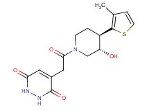 4-{2-[(3S*,4R*)-3-hydroxy-4-(3-methyl-2-thienyl)piperidin-1-yl]-2-oxoethyl}-1,2-dihydropyridazine-3,6-dione