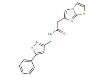 2-imidazo[2,1-b][1,3]thiazol-6-yl-N-[(5-phenylisoxazol-3-yl)methyl]acetamide