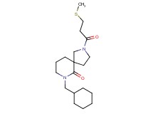 7-(cyclohexylmethyl)-2-[3-(methylthio)propanoyl]-2,7-diazaspiro[4.5]decan-6-one