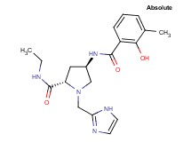(4R)-N-ethyl-4-[(2-hydroxy-3-methylbenzoyl)amino]-1-(1H-imidazol-2-ylmethyl)-L-prolinamide