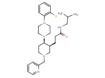 3-[(3S*,4R*)-4-[4-(2-fluorophenyl)-1-piperazinyl]-1-(2-pyridinylmethyl)-3-piperidinyl]-N-isobutylpropanamide