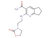 2-{[2-(2-oxo-1,3-oxazolidin-3-yl)ethyl]amino}-6,7-dihydro-5H-cyclopenta[b]pyridine-3-carboxamide